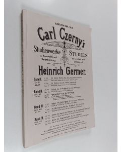 Kirjailijan Carl Czerny & Heinrich Germer käytetty kirja Studienwerke 1 - Studies 1