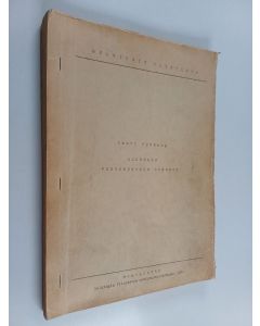 Kirjailijan Lauri Myrberg käytetty teos Algebran peruskurssin luennot