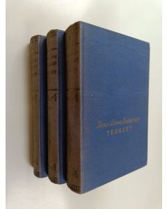 Kirjailijan Johan Ludvig Runeberg käytetty kirja Johan Ludvig Runebergin teokset 1-3 : Runoelmia, ensi osa, Hirvenhiihtäjät, Runoelmia, toinen osa, Hanna, Pieniä kertomuksia ; Joulu-ilta, Nadesha, Runoja III, Vanhan puutarhurin kirjeitä, Kuningas Fjalar,