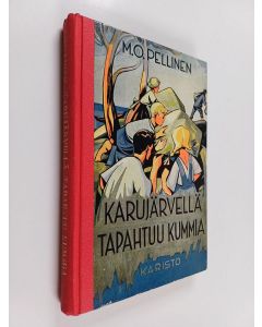Kirjailijan Matti O. Pellinen käytetty kirja Karujärvellä tapahtuu kummia : seikkailukertomus pojille
