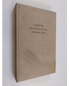 käytetty kirja Nordisk kriminalistisk årsbok 1957