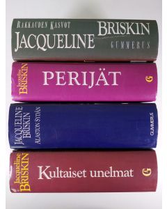 Kirjailijan Jacqueline Briskin käytetty kirja Jacqueline Briskin-paketti (4 kirjaa) : Kultaiset unelmat ; Perijät ; Rakkauden kasvot ; Alaston sydän