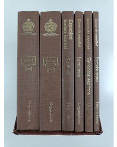 käytetty kirja Espanjan kielen kurssi : käsikirja ; Curso de espanol : lecciones ; Curso de espanol : ejercicios escritos ; Curso de espanol : ejercicios orales ; Kasetit 1-8