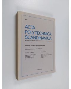käytetty kirja Emergence, complexity, hierarchy, organization : selected and edited papers from ECHO III Conference