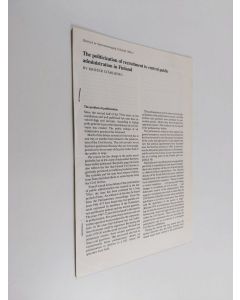 Kirjailijan Krister Ståhlberg käytetty teos The politicization of recruitment to central public administration in Finland