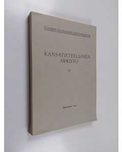 käytetty kirja Kansatieteellinen arkisto 11