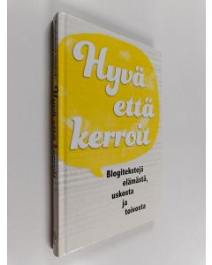 käytetty kirja Hyvä että kerroit