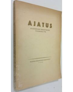 käytetty kirja Ajatus 7 : Filosofisen yhdistyksen vuosikirja VII 1934
