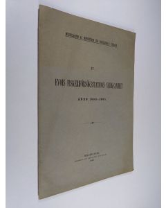 käytetty kirja Evois fiskeriförsöksstations verksamhet åren 1892-1895
