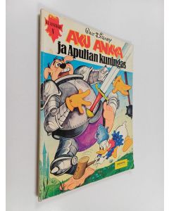 Kirjailijan Walt Disney käytetty kirja Aku Ankka ja Apulian kuningas