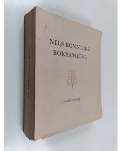 Kirjailijan Nils Bonniers käytetty kirja Nils bonniers boksamling : förtecknad av hans sallander med en studie över bokbanden av alf liedholm