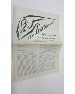Tekijän Martin Barkhoff  käytetty teos Das Goetheanum nr. 20/1990 : Wochenschrift fur Anthroposophie