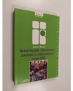 Kirjailijan Johanna Räsänen käytetty kirja Seurakuntalaisten jumalanpalveluskokemukset ja uudistusodotukset vuonna 1992