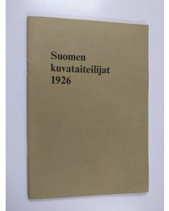 Kirjailijan Ernst Nordström käytetty teos Suomen kuvataiteilijat 1926