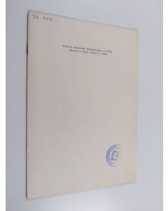 käytetty teos Eripainos Sosiaalisesta Aikakauskirjasta n:o 2/1966