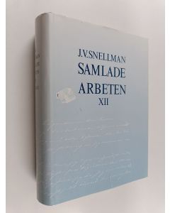 Kirjailijan J.v Snellman käytetty kirja Samlade arbeten XII : 1868-1881