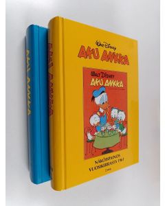 Kirjailijan Walt Disney käytetty kirja Aku Ankka näköispainos vuosikerrasta 1961 osat 1-2