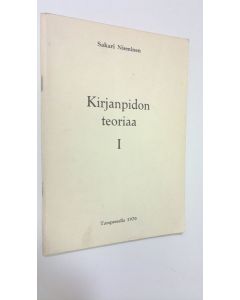 Kirjailijan Sakari Nieminen käytetty teos Kirjanpidon teoriaa 1