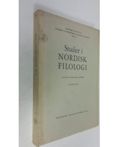 Kirjailijan Lars Hulden käytetty kirja Studier i nordisk filologi Bd 54 : Ordstudier i Fredmans epistlar