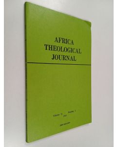 käytetty kirja Africa theological journal Vol. 12 Nr. 2 / 1983