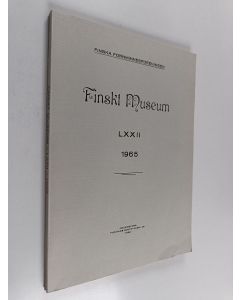 käytetty kirja Finskt museum 1965