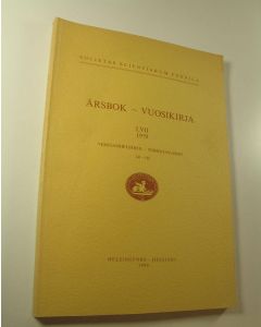 Kirjailijan Societas scientiarum Fennica käytetty kirja Sphinx Årsbok - Vuosikirja LVII (1979)