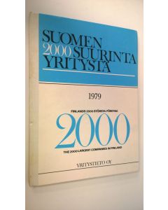 Tekijän Börje Thilman  käytetty kirja Suomen 2000 suurinta yritystä 1979 : Suomen talouselämän vuosikirja = Finlands 2000 största företag : årsbok för Finlands näringsliv = The 2000 largest companies in Finland : year-book of business in Finland 8. painos