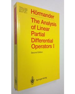 Kirjailijan Lars Hörmander käytetty kirja The Analysis of Linear Partial Differential Operators 1 : Distribution theory and fourier analysis