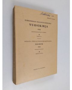 käytetty kirja Korkeimman hallinto-oikeuden vuosikirja 1964 B, Verotus