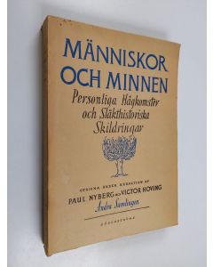 käytetty kirja Människör och minnen , Andra Samlingen