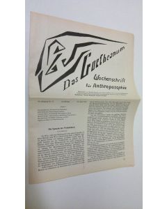 Tekijän Martin Barkhoff  käytetty teos Das Goetheanum nr. 18/1985 : Wochenschrift fur Anthroposophie