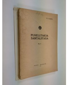 käytetty kirja Puhelutaksa = Samtalstaxa No 3