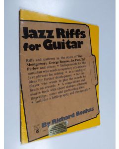 Kirjailijan Richard Boukas käytetty teos Jazz Riffs for Guitar