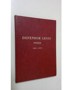 Kirjailijan Marjatta Seppälä käytetty kirja Defensor legis : Index 1961-1970