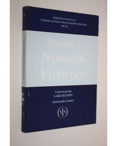 Kirjailijan Lars Hulden käytetty kirja Metrik och modernism : rapport från tredje Nordiska metrikkonferenssen på Hanaholmens kulturcentrum den 10-12 oktober 1991