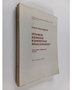 Kirjailijan Kaarina Buure-Hägglund käytetty kirja Irtaimiin esineihin kohdistuvat reaalivakuudet kansainvälisen yksityisoikeuden kannalta = Security interests in corporeal movables in conflict of laws
