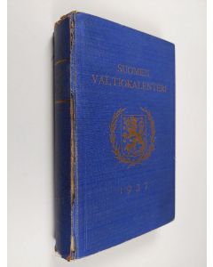 käytetty kirja Suomen valtiokalenteri 1937