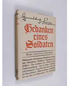 Kirjailijan Generaloberst von Seeckt käytetty kirja Gedanken eines Soldaten