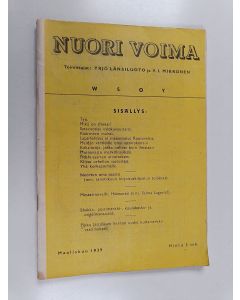 käytetty teos Nuori voima maaliskuu 1939
