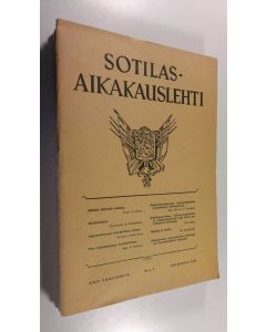 käytetty teos Sotilasaikakauslehti : Upseeriliiton julkaisu vuosikerta 1947