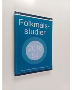 käytetty kirja Folkmålsstudier 54/2016