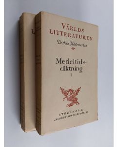 Kirjailijan Fredrik Böök käytetty kirja Medeltidsdiktning 1-2