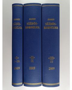 käytetty kirja Suomen säädöskokoelma 2009 1-3 (numerot 1-172)