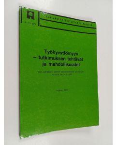 käytetty kirja Työkyvyttömyys : tutkimuksen tehtävät ja mahdollisuudet : Yrjö Jahnssonin säätiön lääketieteellinen symposiumi Turussa 28.-31.5.1978