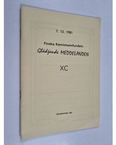 käytetty teos Finska kemistsamfundets glädjande meddelanden