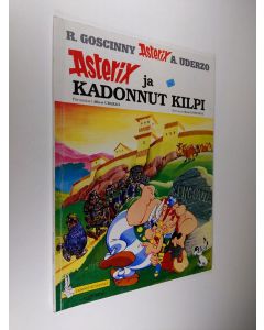 Kirjailijan Rene Goscinny käytetty kirja Asterix ja kadonnut kilpi
