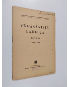käytetty teos Sekaäänisiä lauluja 84. vihko