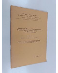 Kirjailijan G. R. Gummerus käytetty teos Condensation products of some a-diketones especially 3-Methyl-2-hydroxy-2-cyclopentenone with Thiosemicarbazide