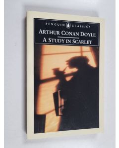 Kirjailijan sir Arthur Conan Doyle käytetty kirja A Study in Scarlet