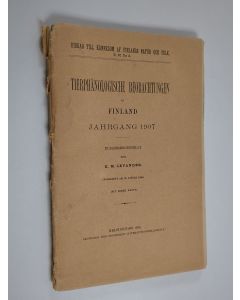 Kirjailijan K. M. Levander käytetty kirja Tierphänologische Beobachtungen in Finland 1907